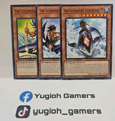 YUGIOH  THE LEGENDARY FISHERMAN I II III COMMON LIGHT PLAYED -image