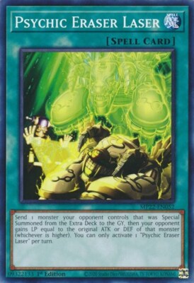 1x Psychic Eraser Laser - 1st Edi NM Eng YuGiOh - 2022 Mega Tin - Pharoah's Gods-image