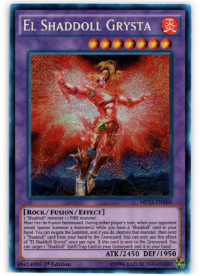 El Shaddoll Grysta - MP15-EN160 - Secret Rare - 1st Edition x1 - Lightly Played-image