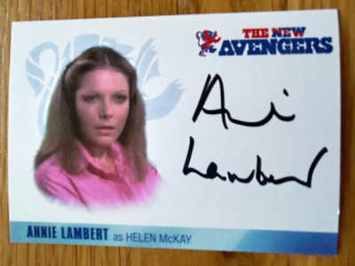 THE NEW AVENGERS TRADING CARD COLLECTION: AUTOGRAPH CARD: ANNIE LAMBERT AL1-image