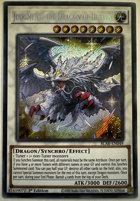 YuGiOh Judgment, The Dragon of Heaven BLAR-EN049 Secret Rare 1st Edition-image