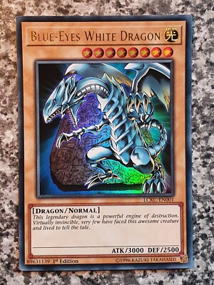 Yugioh LCKC-EN001 Blue-Eyes White Dragon Ultra Rare 1st Edition Version 4 MINT-image