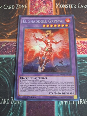 Yu-Gi-Oh! TCG El Shaddoll Grysta MP15-EN160 Secret Rare 1st Edition Near Mint-image
