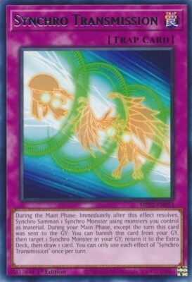 1x Synchro Transmission - 1st Edi NM Eng YuGiOh - 2022 Mega Tin - Pharoah's Gods-image