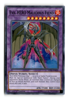 Evil HERO Malicious Fiend - LED5-EN020 1st Edition - YuGiOh-LP-image