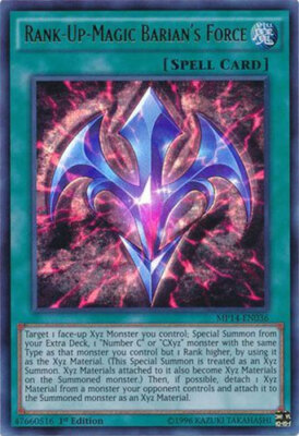 Yu-Gi-Oh Card - MP14-EN036 - RANK-UP-MAGIC BARIAN'S FORCE (ultra rare holo) NM/M-image