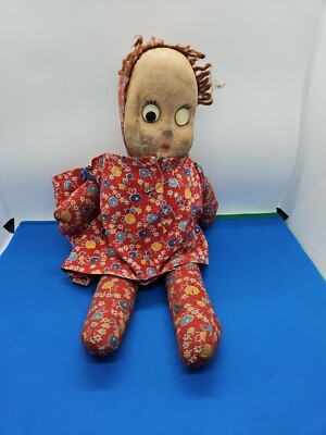 Vintage Little Orphan Annie with Oilcloth Face - 15 1/2