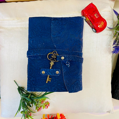 leather Journal travel dairy, leather dairy with Floweral design Dream Journal.-image