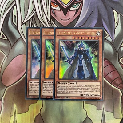 DRL3-EN056 x3 Legendary Knight Critias Ultra Rare Excellent Condition Yugioh-image