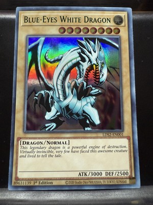 Blue-Eyes White Dragon (Green) - LDS2-EN001 - Ultra Rare - 1st Edition-image