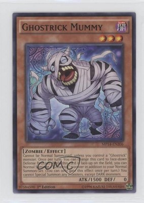 2014 Yu-Gi-Oh! Mega-Tins Mega Pack 1st Edition Ghostrick Mummy #MP14-EN206 0ms5-image