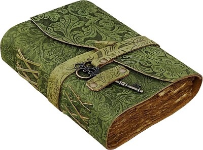 Leather Journal Bound Notebook Leather Sketchbook Drawing Journal-image