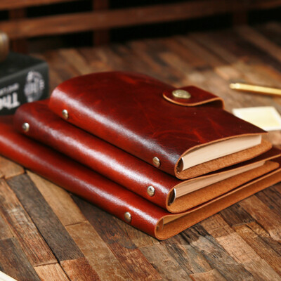 Refillable Genuine Leather Vintage Journal 160 Pages Notebook Lined Paper Diary-image