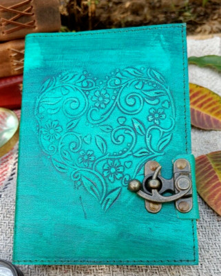 Vintage Leather bound Journal Antique Handmade Paper Notebook Diary Sketchbook-image