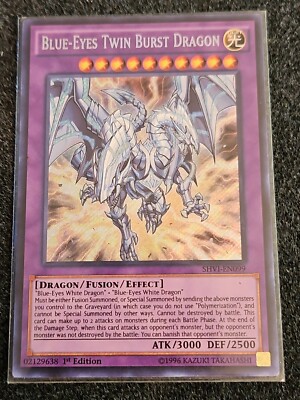 Yu-Gi-Oh! TCG Blue-Eyes Twin Burst Dragon Secret Rare SHVI-EN099 NM 1st Ed-image