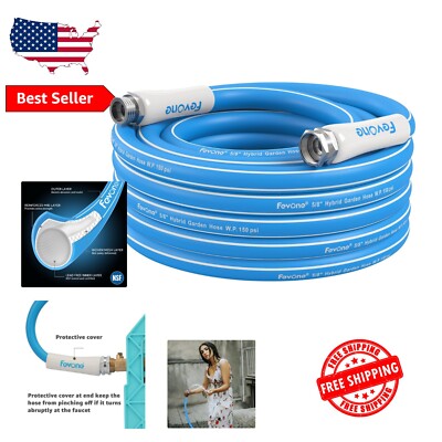 Heavy Duty 35ft Hybrid Polymer Hose - Leak-Free & Flexible for Maximum Use-image