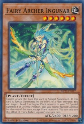 1x Fairy Archer Ingunar - 1st Edi NM Eng YuGiOh - 2022 Mega Tin - Pharoah's Gods-image