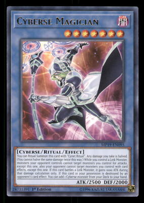Yugioh Cyberse Magician #MP19-EN095 2019 Gold Sarcophagus Tin Mega Pack LP-image