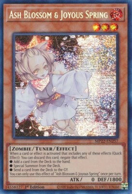 1x Ash Blossom & Joyous Spring -  NM Eng YuGiOh - 2022 Mega Tin - Pharoah's Gods-image