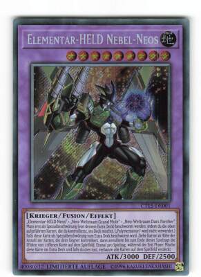 Yugioh ELEMENTAL HERO FOG NEOS, ct15-en001 Secret Rare German NM Limited-image