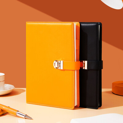 Thick 256 Pages PU Leather Journal A5 Notebook Lined Paper Writing Diary Planner-image