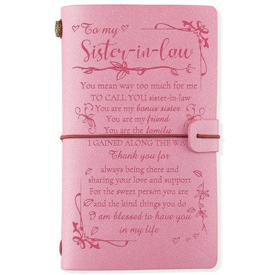 Gifts for Sister In Law, Sister In Law Gifts Leather Journal 140 Page Refilla...-image