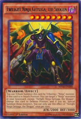 Twilight Ninja Getsuga, the Shogun - MP16-EN188 - Rare - 1st Edition - Heavily P-image