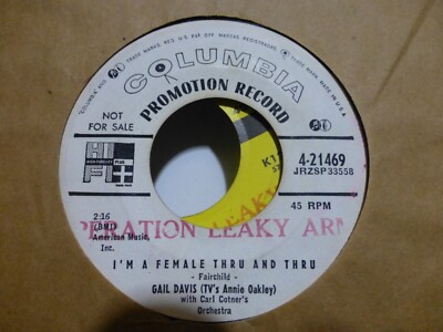 GAIL DAVIS ( T.V'S ANNIE OAKLEY) TOMBOY & I'M A FEMALE THRU AND THRU   NM 45-image