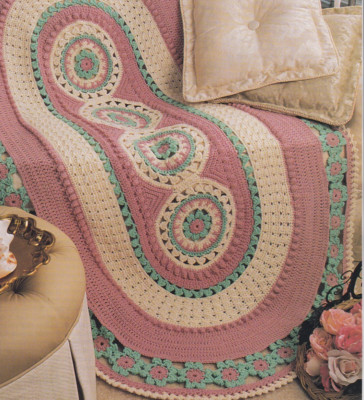 Annie's Crochet Afghan CAROUSELS AFGHAN Pattern Leaflet-image
