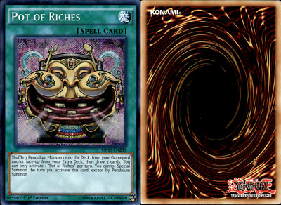 Yugioh! Pot of Riches - MP15-EN233 - Secret Rare 1st Edition Near Mint-image