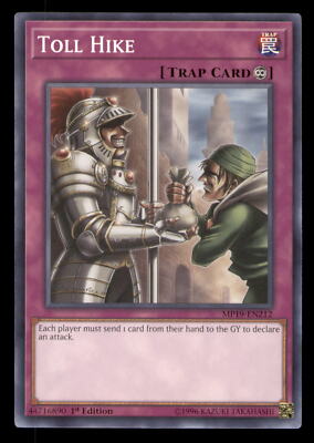Yugioh Toll Hike #MP19-EN212 2019 Gold Sarcophagus Tin Mega Pack LP-image