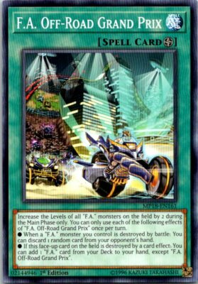 F.A. Off-Road Grand Prix MP18-EN161 Yu-Gi-Oh! Card NM 1st Edition-image