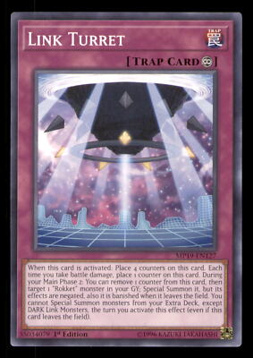 Yugioh Link Turret #MP19-EN127 2019 Gold Sarcophagus Tin Mega Pack LP-image