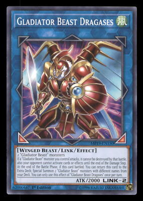 Yugioh Gladiator Beast Dragases #MP19-EN150 2019 Gold Tin Mega Pack LP-image