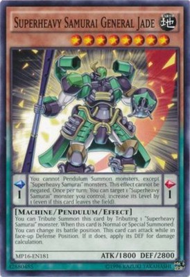 Superheavy Samurai General Jade - MP16-EN181 - Common - Unlimited Edition - Ligh-image