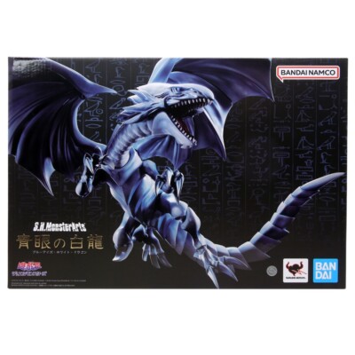 Bandai S.H.MonsterArts Yu-Gi-Oh! Duel Monsters Blue-Eyes White Dragon Figure whi-image