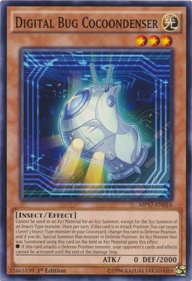 Yugioh! Digital Bug Cocoondenser - MP17-EN016 - Common - 1st Edition Near Mint, -image