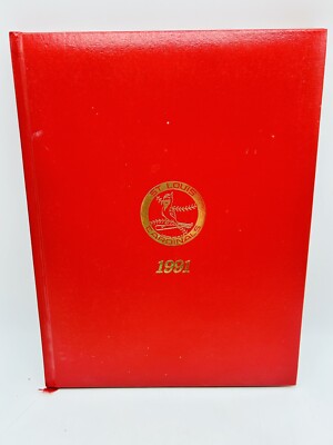 1991 St. Louis Cardinals Desk Day Planner Red Leather Bound-image