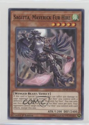 Sagitta Maverick Fur Hire 1st Ed. YuGiOh Gold Sarcophagus Tin Mega Pack 00gy-image