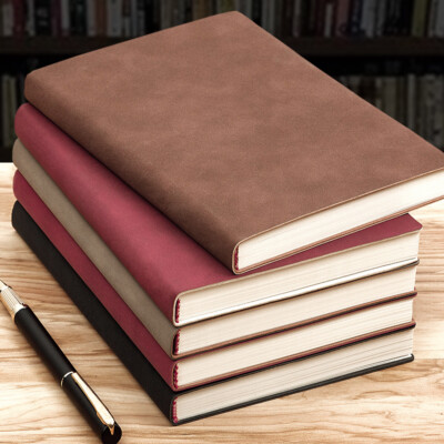 PU Leather Journal A5 Notebook Lined Paper Writing Vintage Diary 192 Pages-image