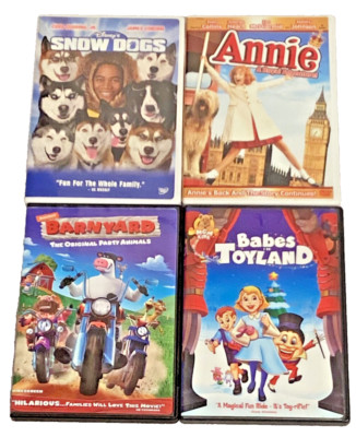 Kids DVD Lot 4 Disney Snow Dogs Annie Royal Adventure Barnyard Babes Toyland-image
