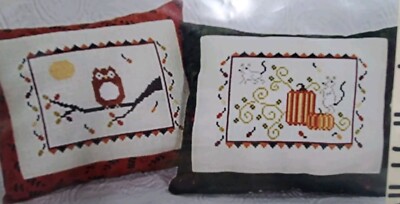 Annie Beez ALL HALLOW'S EVE Folk Art Counted Cross Stitch Patterns 2 Designs-image