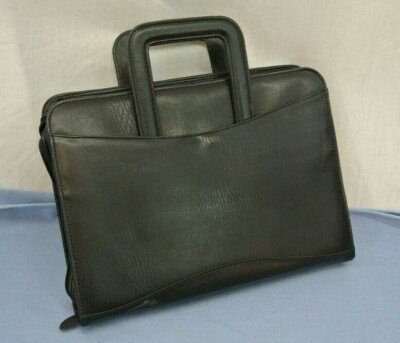 BOND STREET BLACK TOTE BINDER OFFICE ORGANIZER EXECUTIVE PORTFOLIO-image