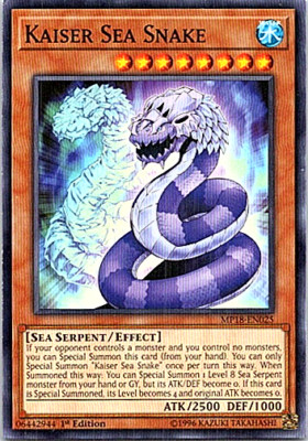 Kaiser Sea Snake MP18-EN025 Yu-Gi-Oh! Light Play 1st Edition-image