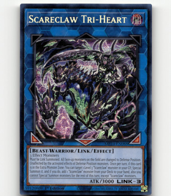 Yugioh Scareclaw Tri-Heart 25th Anniv. Tin: Dueling Heroes Mega Pack-image
