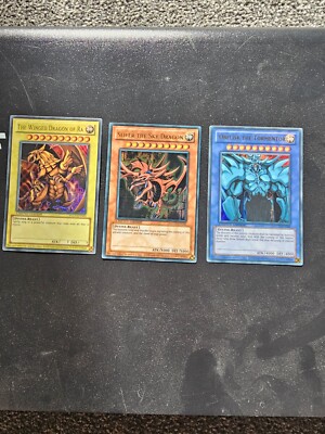 Yu-Gi-Oh! 3x Egyptian God Cards Legendary Collection 25th Anniversary Promos-image