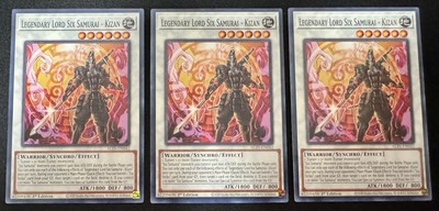 3x Legendary Lord Six Samurai - Kizan 1st Edition Common ALIN-EN042 Yu-Gi-Oh!-image