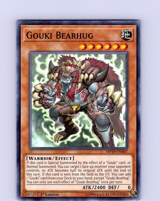 Yu-Gi-Oh TCG Gouki Bearhug MP19-EN007 1st Edition Common Card NM-image