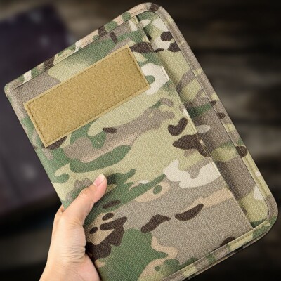1000D Nylon Tactical A5 Loose leaf Paper Leather Cover Outdoor Notebook Cover-image