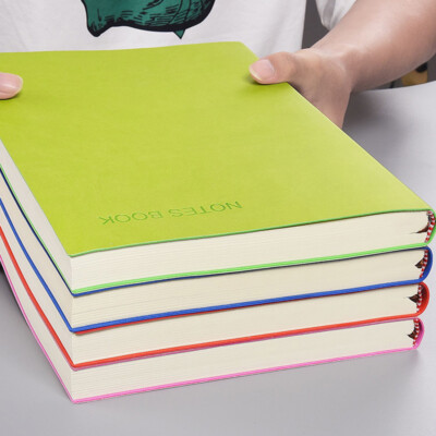 Thick 400 Pages PU Leather Journal A4 Notebook Lined Paper Writing Diary Planner-image